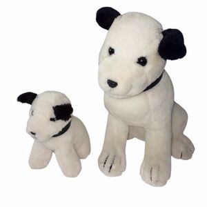 Vintage RCA Nipper (Dakin, 1992) and Chipper (Dollcraft Toys) Plush Dog Mascot